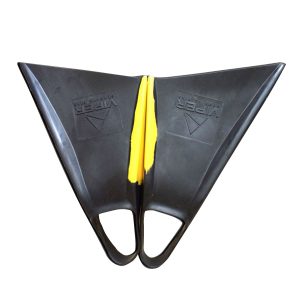 Aletas Delta Viper Fins Negro con Amarillo